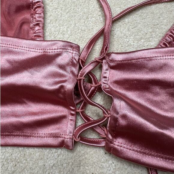 SHEIN: Silky Matching Skirt Set Mauve Pink - Picture 8 of 10